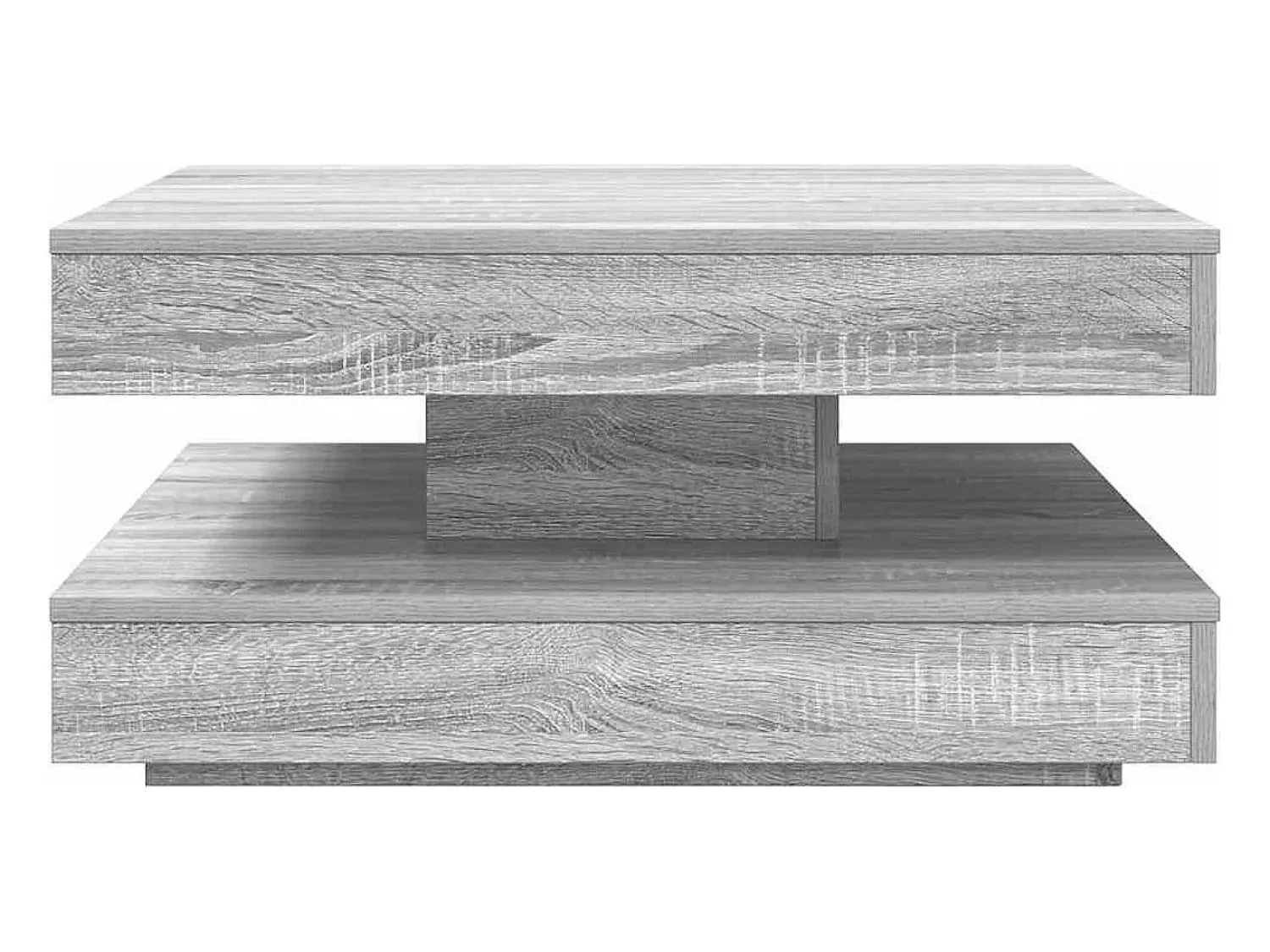 Mesa De Centro|vidaxl Mesa de centro rotativa a 360 graus 70x70x34,5 cm sonoma cinza Cinzento claro