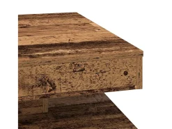 Best vidaxl Mesa de centro rotativa a 360 graus 70x70x34,5 cm madeira velha Castanho