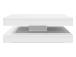 Clearance vidaxl Mesa de centro rotativa a 360 graus 90x90x34,5 cm Branco