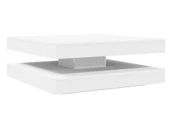 Clearance vidaxl Mesa de centro rotativa a 360 graus 90x90x34,5 cm Branco
