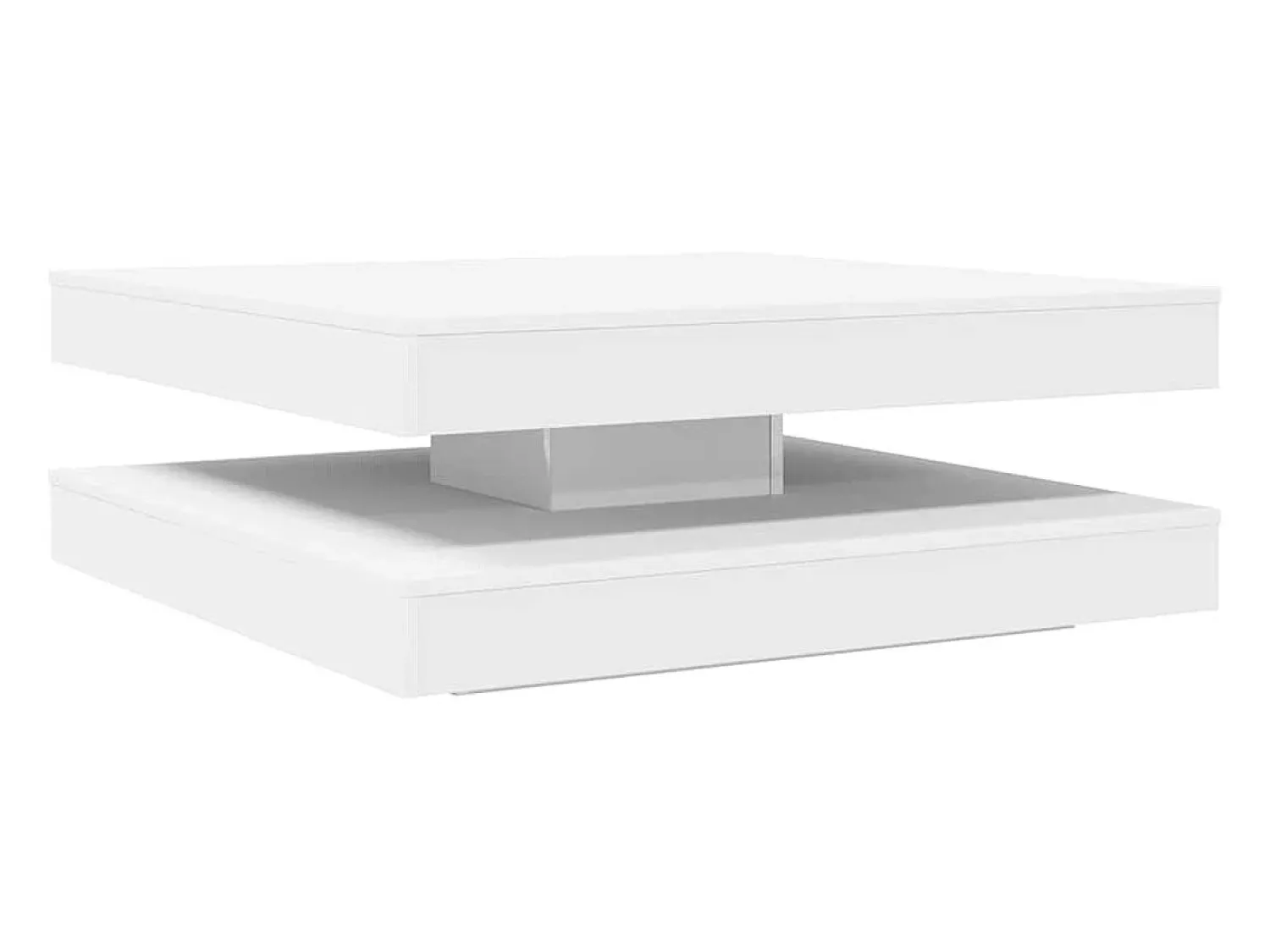 Clearance vidaxl Mesa de centro rotativa a 360 graus 90x90x34,5 cm Branco