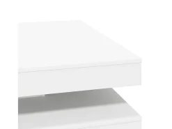 Clearance vidaxl Mesa de centro rotativa a 360 graus 90x90x34,5 cm Branco