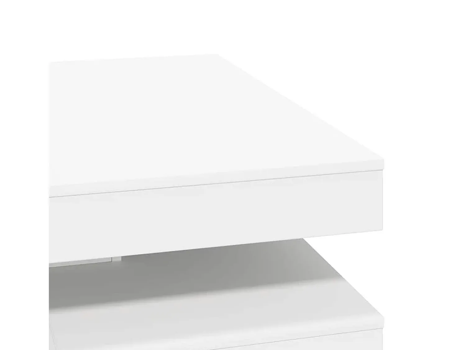 Clearance vidaxl Mesa de centro rotativa a 360 graus 90x90x34,5 cm Branco