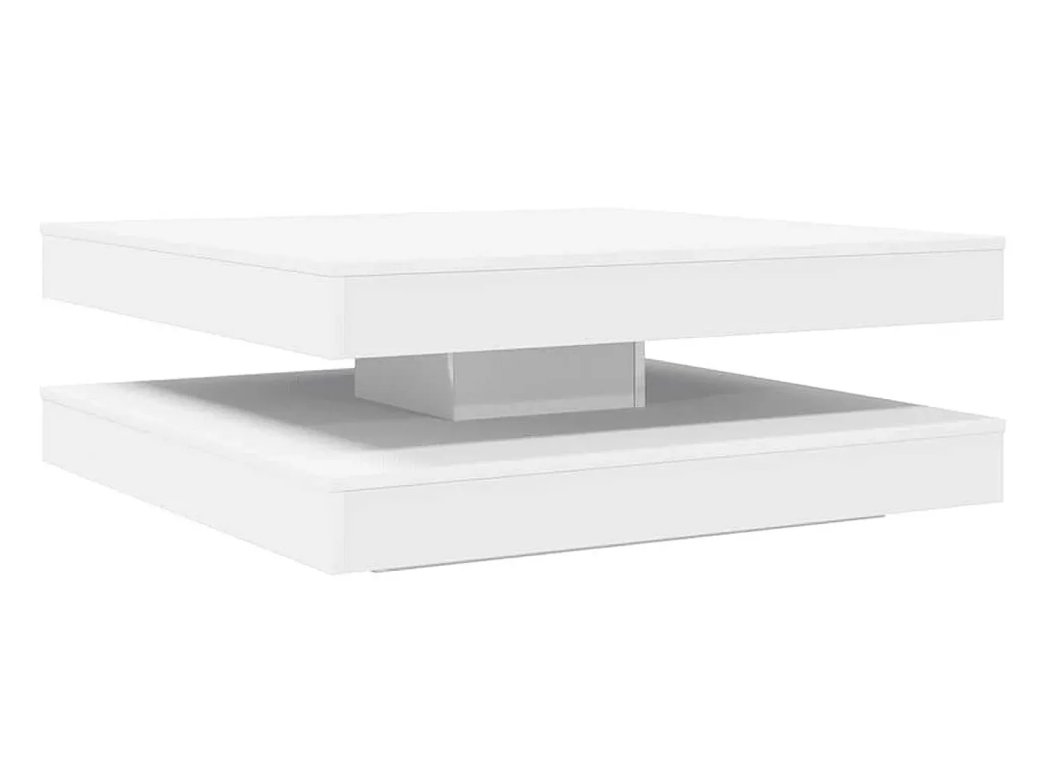 Clearance vidaxl Mesa de centro rotativa a 360 graus 90x90x34,5 cm Branco
