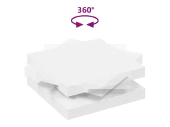 Clearance vidaxl Mesa de centro rotativa a 360 graus 90x90x34,5 cm Branco