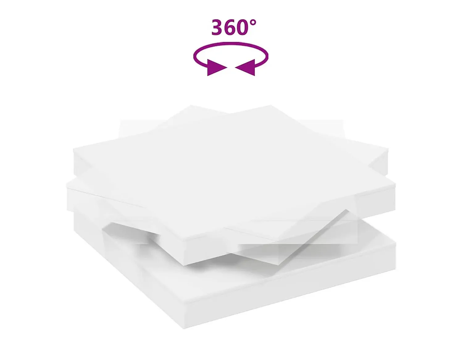 Clearance vidaxl Mesa de centro rotativa a 360 graus 90x90x34,5 cm Branco