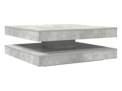 Mesa De Centro*vidaxl Mesa de centro rotativa a 360 graus 90x90x34,5 cm cinza cimento Cinzento