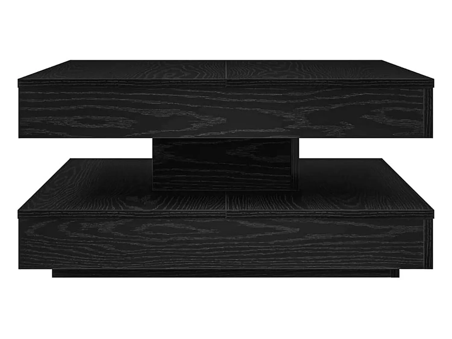 Mesa De Centro|vidaxl Mesa de centro rotativa a 360 graus 70x70x34,5 cm Preto