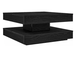 Mesa De Centro|vidaxl Mesa de centro rotativa a 360 graus 70x70x34,5 cm Preto