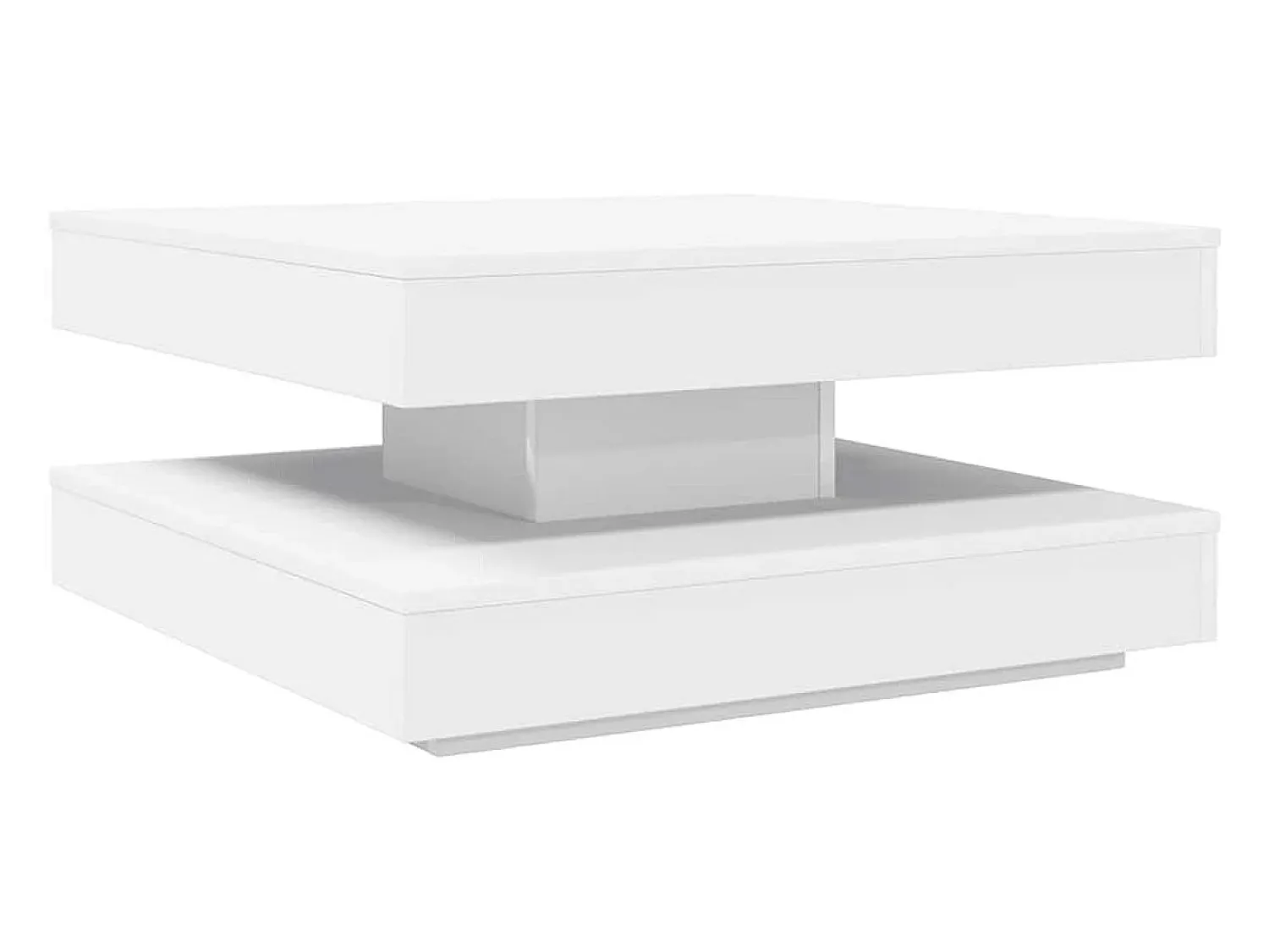 Mesa De Centro|vidaxl Mesa de centro rotativa a 360 graus 70x70x34,5 cm Branco