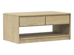 Mesa de centro SAUDA 99x55x45 cm pinho maciço cor carvalho PT941684^ Mesa De Centro