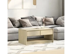 Mesa de centro SAUDA 99x55x45 cm pinho maciço cor carvalho PT941684^ Mesa De Centro