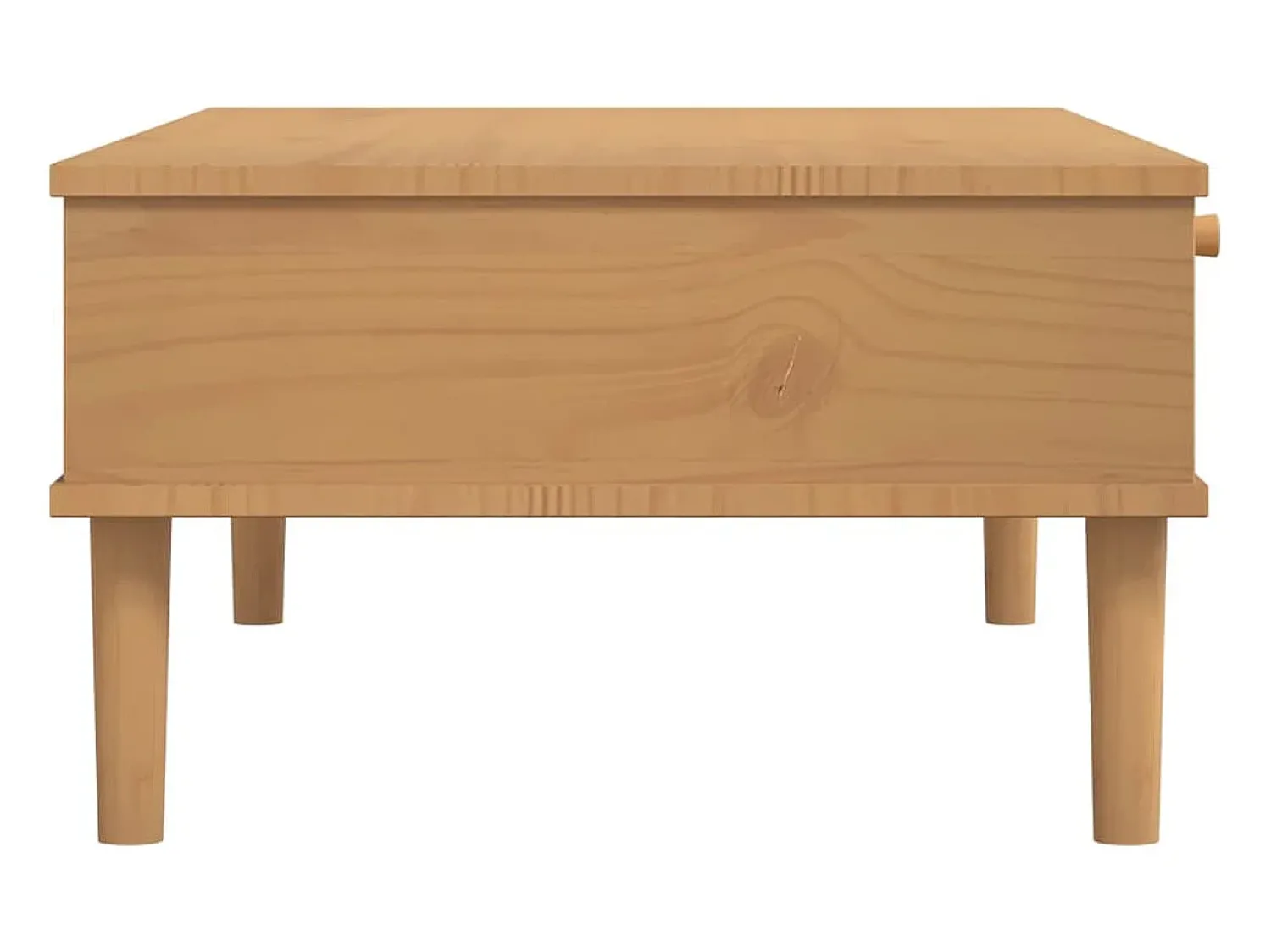 vidaxl Mesa de centro SENJA 100x55x33 cm pinho maciço castanho^ Mesa De Centro