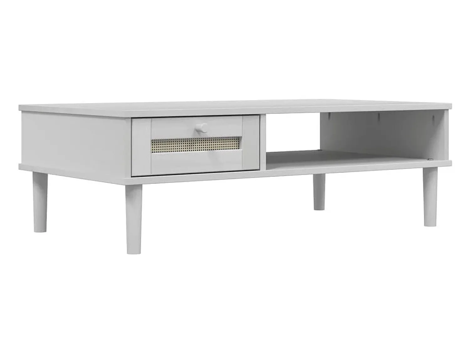 Mesa De Centro* Mesa de centro SENJA 100x55x33 cm pinho maciço PT994420 Branco