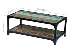 Best vidaxl Mesa de centro sólida em madeira reciclada Multicor