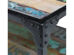 Best vidaxl Mesa de centro sólida em madeira reciclada Multicor