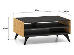 Outlet Petits-Meubles Mesa de centro Soah madeira e 40cm Preto