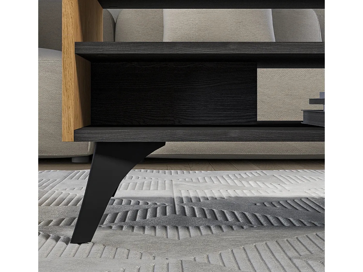 Outlet Petits-Meubles Mesa de centro Soah madeira e 40cm Preto