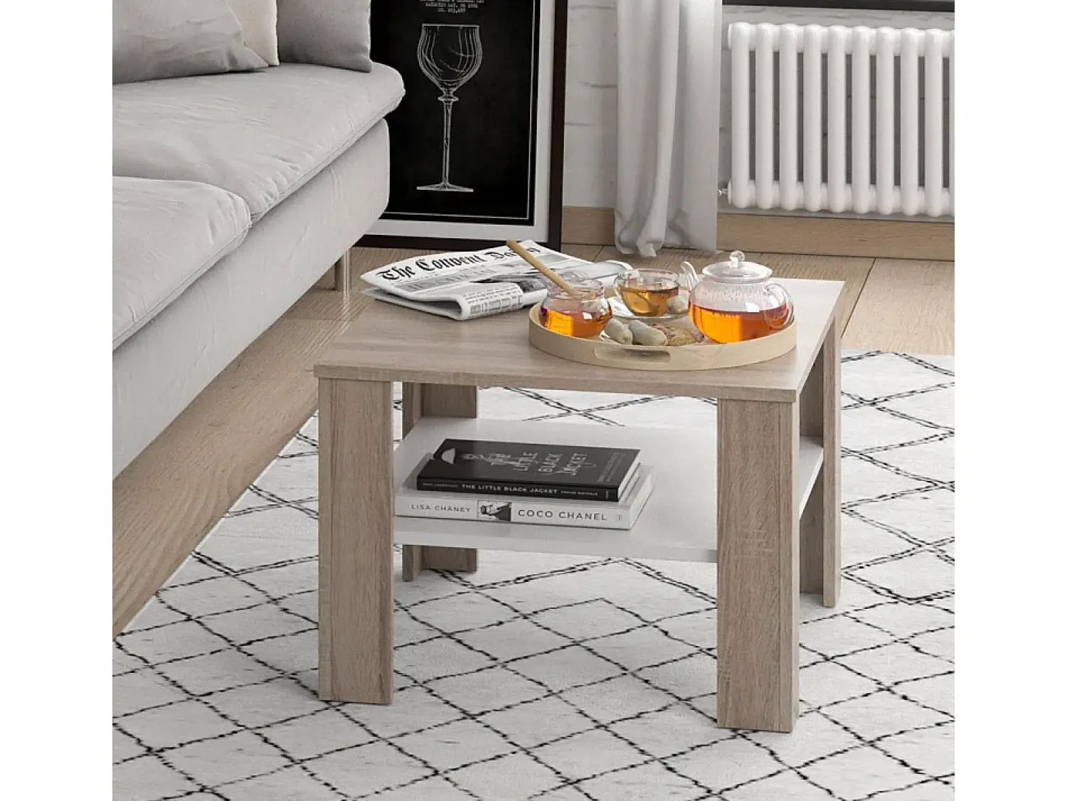 Vicco Mesa de centro sonoma 60x60x42 homer^ Mesa De Centro