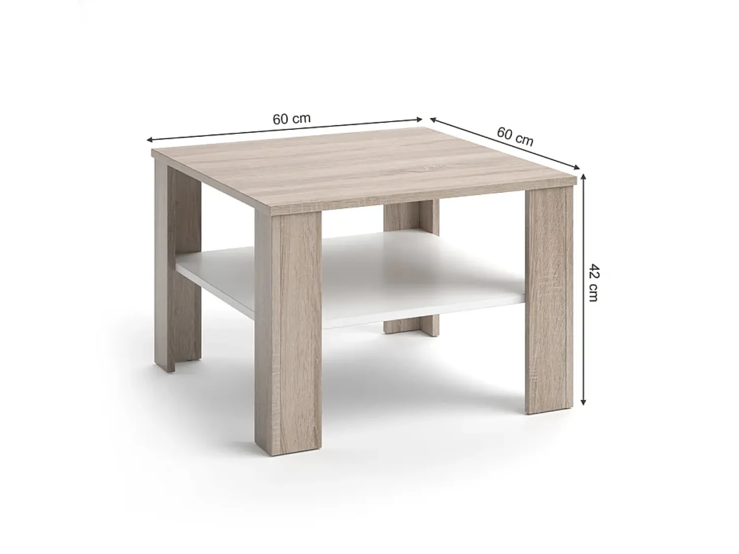 Vicco Mesa de centro sonoma 60x60x42 homer^ Mesa De Centro