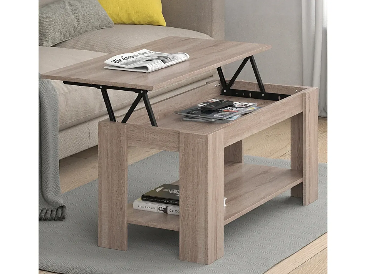 Mesa De Centro*Vicco Mesa de centro sonoma 100x50x50 lorenz Natural claro