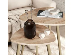 Mesa De Centro|Vicco Mesa de centro sonoma 48x48x45 twino Natural claro