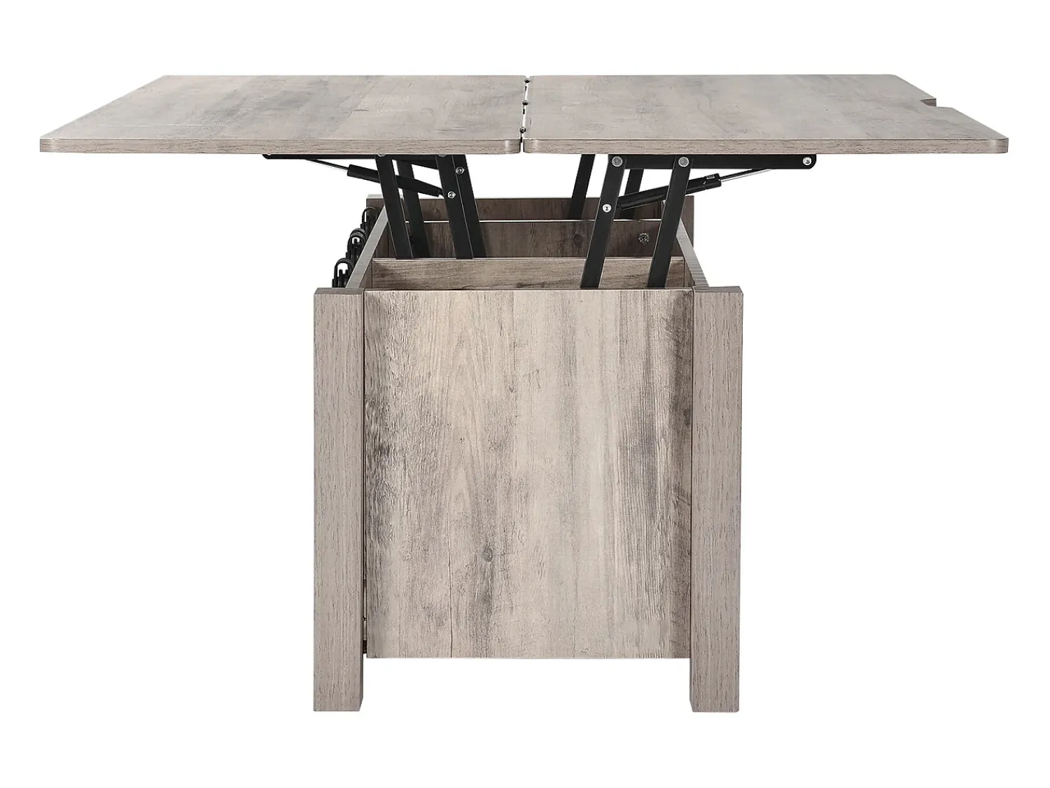 Mesa De Centro| Mesa de Centro SucceBuy com Tampo Elevatório Retangular, 100 x 50 x 48.5 cm, Mesa de Sala com Porta de Celeiro e Compartimento de Armazenamento Oculto Cinzento