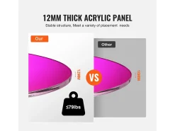 Mesa De Centro* Mesa de Centro SucceBuy em Acrílico Mesa de Apoio Iridescente de 35cm para Sala, Terraço, Pátio, Lanche/Bebida/Comida Multicor