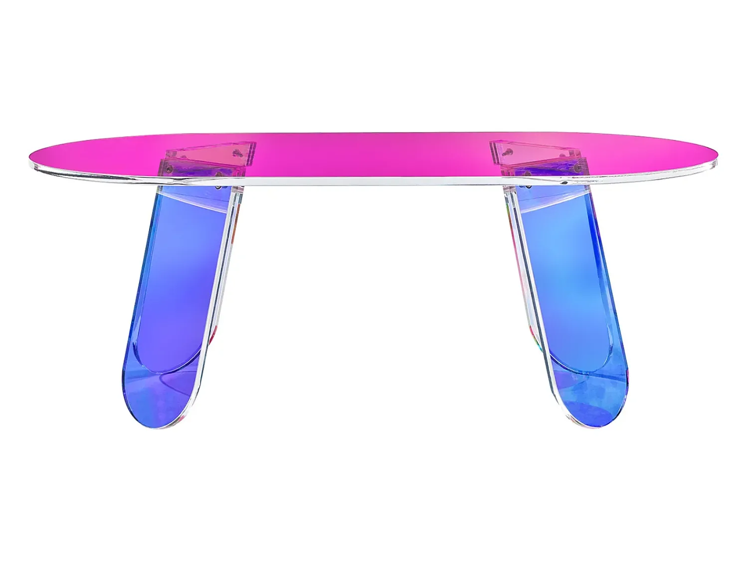 Mesa De Centro* Mesa de Centro SucceBuy em Acrílico Mesa de Apoio Iridescente de 35cm para Sala, Terraço, Pátio, Lanche/Bebida/Comida Multicor
