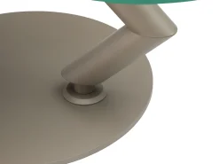 Discount Vente-unique Mesa de centro tampos giratórios cerâmica e vidro temperado efeito mármore branco - ELDOVA Transparente / Taupe / Branco