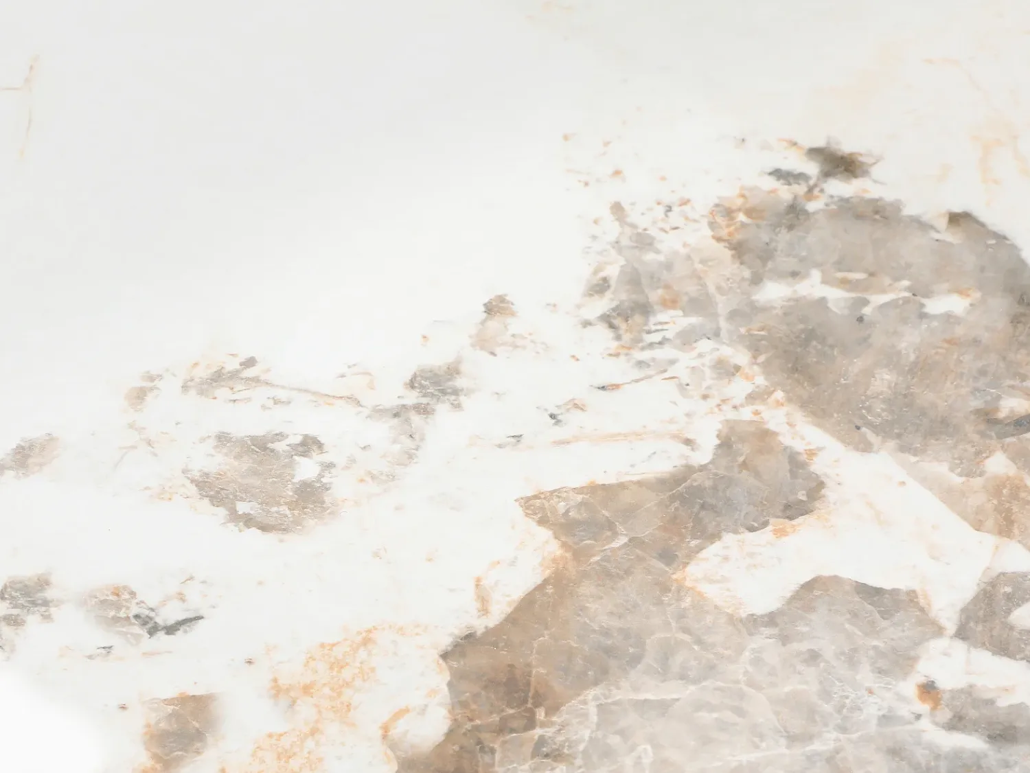 Discount Vente-unique Mesa de centro tampos giratórios cerâmica e vidro temperado efeito mármore branco - ELDOVA Transparente / Taupe / Branco