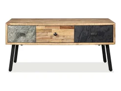 Clearance Mesa de centro teca maciça reciclada 90x65x40 cm PT430812 Castanho