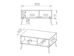Petits-Meubles Mesa de centro Thalia 42cm^ Mesa De Centro