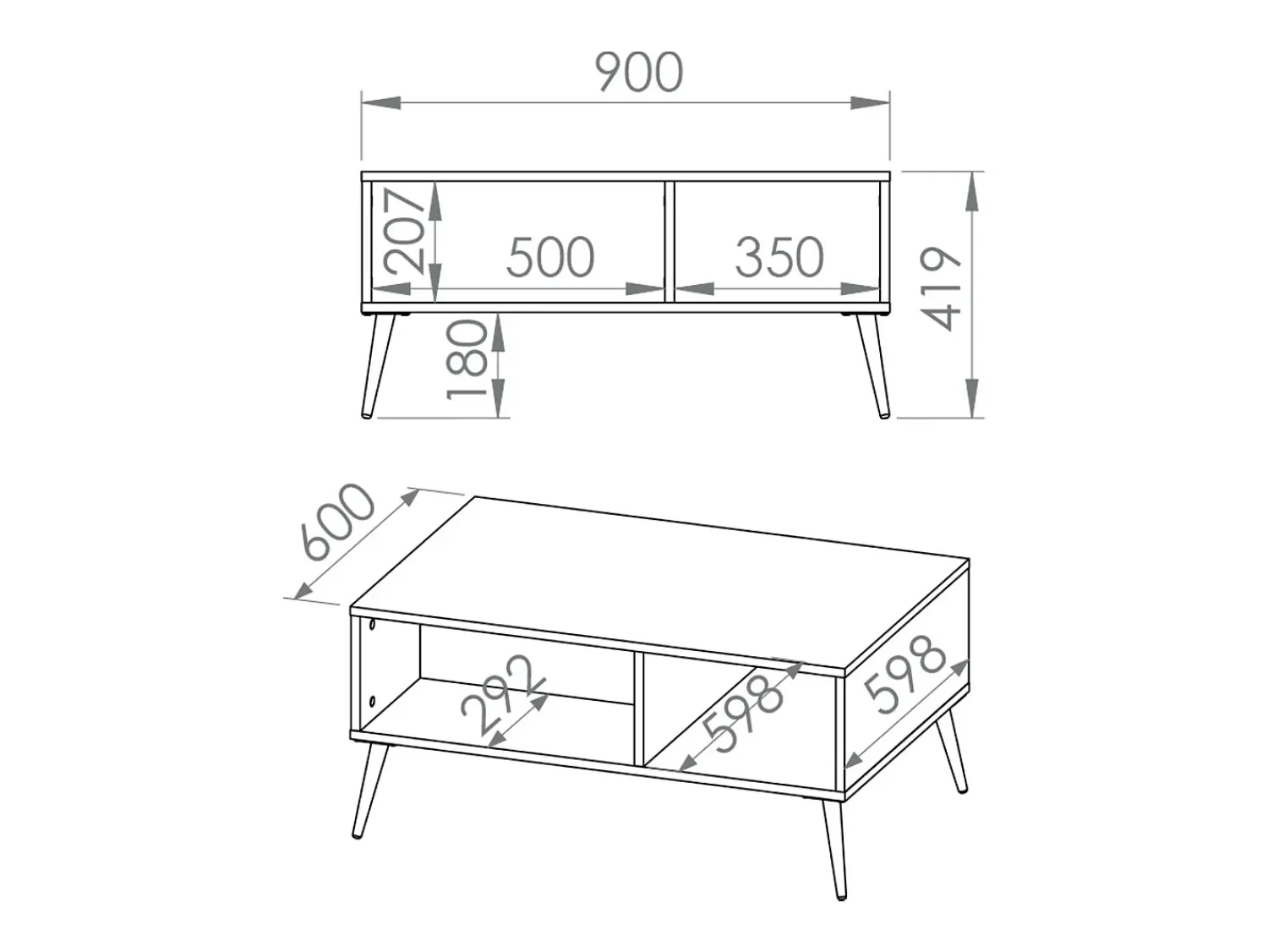 Petits-Meubles Mesa de centro Thalia 42cm^ Mesa De Centro