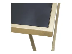 Mesa De Centro* Mesa de Centro Triângulos, Preto, 110x60x45 cm, Kendra Home Dourado