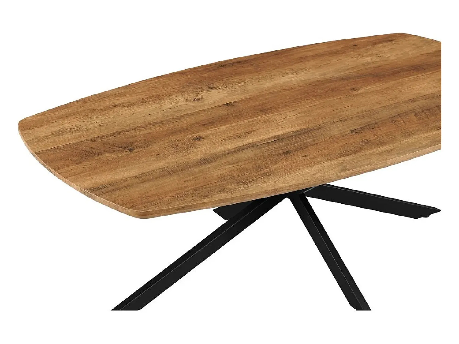 Meublorama Mesa de Centro TUNIS – Cor de madeira de mangueira – Mesa de centro retangular 130x70 cm – MDF & metal – Design original^ Mesa De Centro