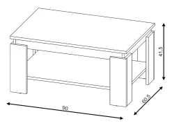 Mesa De Centro* Mesa de centro Turia carvalho artisan / antracite Natural claro