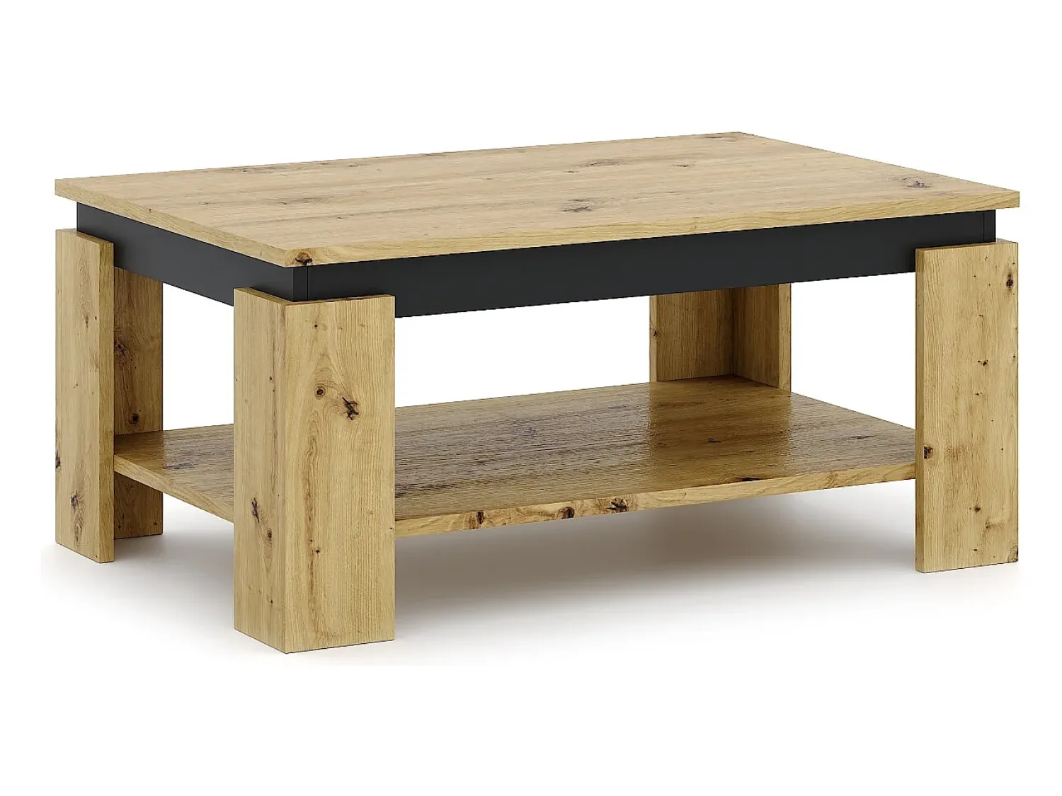 Mesa De Centro* Mesa de centro Turia carvalho artisan / antracite Natural claro