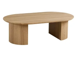 Meublorama Mesa de Centro VAGOS – Cor carvalho natural – Mesa de centro retangular 120x70 cm – MDF – Design moderno e acolhedor^ Mesa De Centro