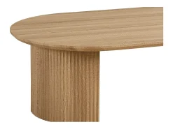 Meublorama Mesa de Centro VAGOS – Cor carvalho natural – Mesa de centro retangular 120x70 cm – MDF – Design moderno e acolhedor^ Mesa De Centro