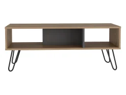 Online TuHome Mesa de centro Vegas com pernas de garfo, 40 cm X 101.1 cm X 45 cm, Multicolor Branco