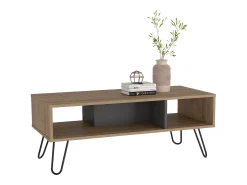 Online TuHome Mesa de centro Vegas com pernas de garfo, 40 cm X 101.1 cm X 45 cm, Multicolor Branco