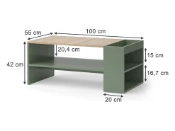 Vicco Mesa de centro 100x55x42 wido^ Mesa De Centro