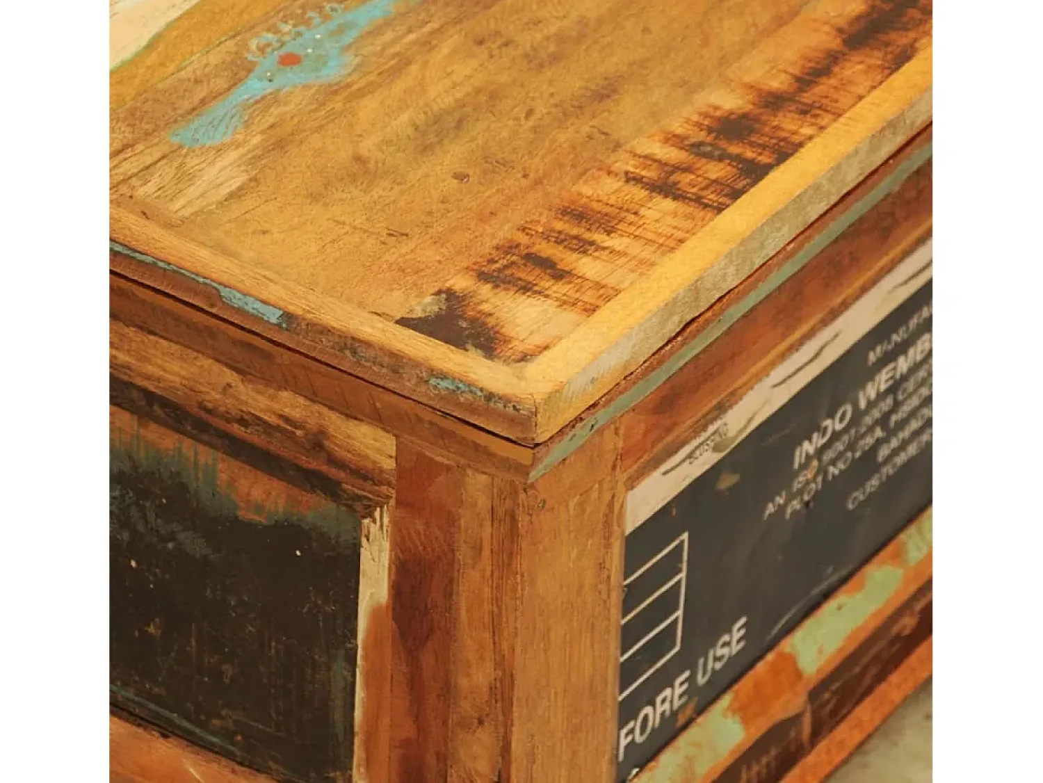 Online vidaxl Mesa de centro vintage com armazenamento, madeira reciclada Castanho
