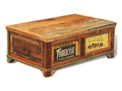 Mesa de centro vintage com armazenamento, madeira reciclada PT480472^ Mesa De Centro