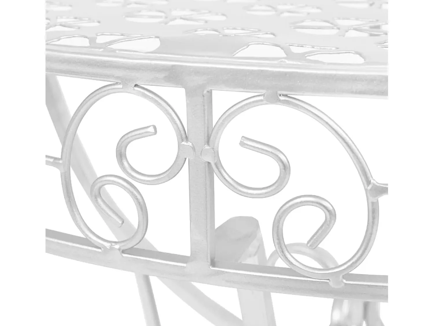 Mesa De Centro* Mesa de centro vintage semicircular metal 72x36x74 cm PT301634 Prateado