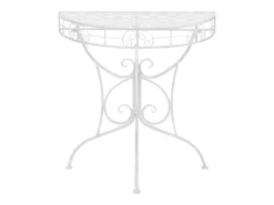 Mesa De Centro* Mesa de centro vintage semicircular metal 72x36x74 cm PT301634 Prateado