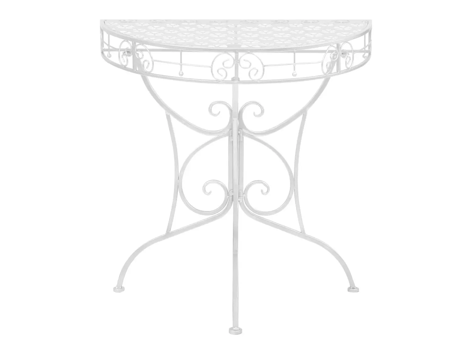 Mesa De Centro* Mesa de centro vintage semicircular metal 72x36x74 cm PT301634 Prateado
