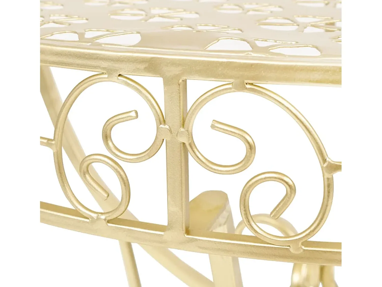 Mesa De Centro* Mesa de centro vintage semicircular metal 72x36x74 cm PT985976 Dourado