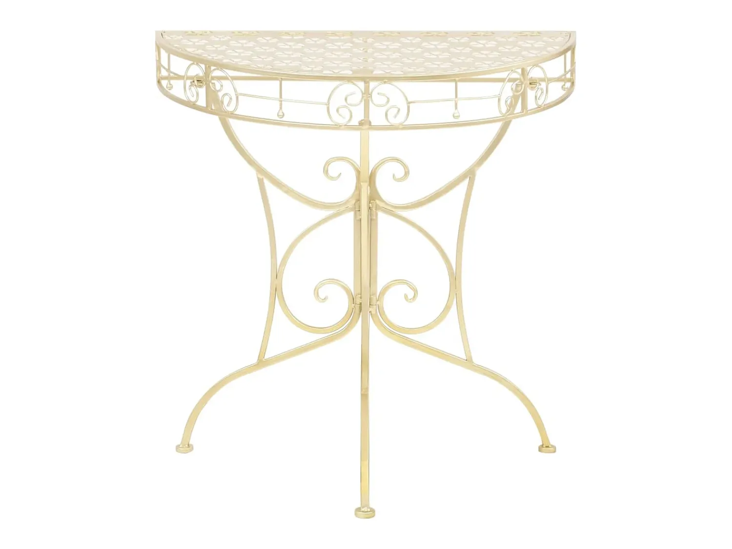Mesa De Centro* Mesa de centro vintage semicircular metal 72x36x74 cm PT985976 Dourado